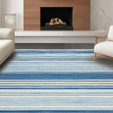 Ultra Soft Area Rug, Non Slip, Stain Resistant, Washable Area Rugs for Living Room, Bedroom, Tranquil Sky Blue Textile Art(Blue)
