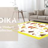 Ultra Soft Area Rug, Non Slip, Stain Resistant, Washable Area Rugs for Living Room, Bedroom, Stylish Eclectic Mushroom Design(Red)