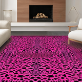 Ultra Soft Area Rug, Non Slip, Stain Resistant, Washable Area Rugs for Living Room, Bedroom, Contemporary Pink Safari Pattern Mix(Pink)