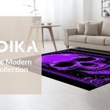 Ultra Soft Area Rug, Non Slip, Stain Resistant, Washable Area Rugs for Living Room, Bedroom, Enigmatic Dark Symbolism Rug(Purple)