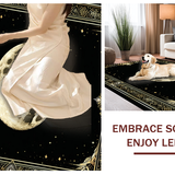 Ultra Soft Area Rug, Non Slip, Stain Resistant, Washable Area Rugs for Living Room, Bedroom, Enchanting Black and White Visuals(Gold)