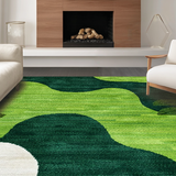 Cozy Shaggy Nature Inspired Texture(Green)