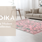 Ultra Soft Area Rug, Non Slip, Stain Resistant, Washable Area Rugs for Living Room, Bedroom, Luxurious Pastel Bloom Textures(Pink)