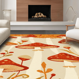Ultra Soft Area Rug, Non Slip, Stain Resistant, Washable Area Rugs for Living Room, Bedroom, Vibrant Whimsical Fun Design(Orange)