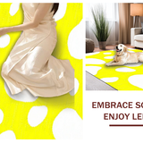 Ultra Soft Area Rug, Non Slip, Stain Resistant, Washable Area Rugs for Living Room, Bedroom, Eclectic Soft Touch Decor Piece(Yellow)