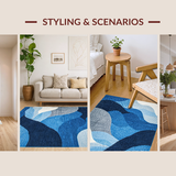 Elegant Abstract Blue Tones(Blue)
