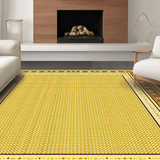 Ultra Soft Area Rug, Non Slip, Stain Resistant, Washable Area Rugs for Living Room, Bedroom, Playful Bright Geometric Theme(Gold)