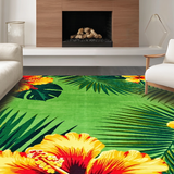 Ultra Soft Area Rug, Non Slip, Stain Resistant, Washable Area Rugs for Living Room, Bedroom, Charming Bright Trellis Motif(Green)