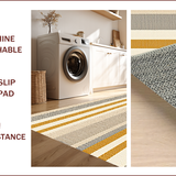 Ultra Soft Area Rug, Non Slip, Stain Resistant, Washable Area Rugs for Living Room, Bedroom, Neutral Striped Living Room Non-Shedding Rug(Beige)