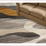 Ultra Soft Area Rug, Non Slip, Stain Resistant, Washable Area Rugs for Living Room, Bedroom, Elegant Warm Palette Textured Design(Gray)
