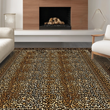 Ultra Soft Area Rug, Non Slip, Stain Resistant, Washable Area Rugs for Living Room, Bedroom, Artistic Leopard Character Style(Brown)