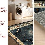 Ultra Soft Area Rug, Non Slip, Stain Resistant, Washable Area Rugs for Living Room, Bedroom, Whimsical Stellar Dreamscape(Blue)