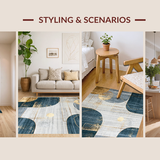 Artistic Navy and Gold Mosaic Theme(Blue)