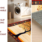 Ultra Soft Area Rug, Non Slip, Stain Resistant, Washable Area Rugs for Living Room, Bedroom, Bold Artistic Nature Print(Red)