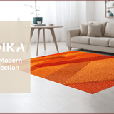 Ultra Soft Area Rug, Non Slip, Stain Resistant, Washable Area Rugs for Living Room, Bedroom, Modern Burnt Orange Living Room Non-Slip Rug(Orange)
