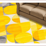 Ultra Soft Area Rug, Non Slip, Stain Resistant, Washable Area Rugs for Living Room, Bedroom, Vibrant Abstract Geometric Delight(Yellow)