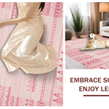 Ultra Soft Area Rug, Non Slip, Stain Resistant, Washable Area Rugs for Living Room, Bedroom, Contemporary Plush Low Pile Aesthetic(Pink)
