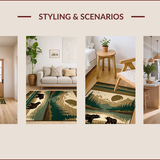 Ultra Soft Area Rug, Non Slip, Stain Resistant, Washable Area Rugs for Living Room, Bedroom, Timeless Classic Outdoor-Inspired Design(Brown)