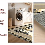 Ultra Soft Area Rug, Non Slip, Stain Resistant, Washable Area Rugs for Living Room, Bedroom, Wildlife-Inspired Ethnic Striped Aesthetic(Black)