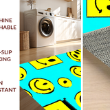 Bold Graphic Circular Happy Motif(Blue)