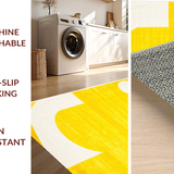 Ultra Soft Area Rug, Non Slip, Stain Resistant, Washable Area Rugs for Living Room, Bedroom, Playful Modern Geometric Motif(Yellow)
