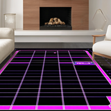 Ultra Soft Area Rug, Non Slip, Stain Resistant, Washable Area Rugs for Living Room, Bedroom, Retro Gaming-Inspired Color Burst(Purple)