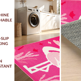 Lively Cartoon Flamingo Illustration(Pink)