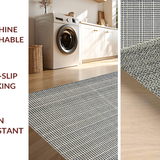 Ultra Soft Area Rug, Non Slip, Stain Resistant, Washable Area Rugs for Living Room, Bedroom, 3x10' Indoor Outdoor Runner Rug(Gray)
