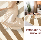Ultra Soft Area Rug, Non Slip, Stain Resistant, Washable Area Rugs for Living Room, Bedroom, Ivory Beige High Traffic Bedroom Carpet(Beige)