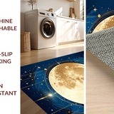 Ultra Soft Area Rug, Non Slip, Stain Resistant, Washable Area Rugs for Living Room, Bedroom, Enchanting Radiant Orb Patterns(Gold)