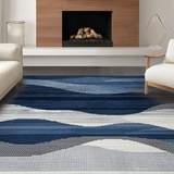 Chic Minimalist Swirling Motif(Blue)