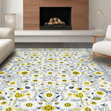 Ultra Soft Area Rug, Non Slip, Stain Resistant, Washable Area Rugs for Living Room, Bedroom, Elegant Neutral Botanical Touch(Gray)