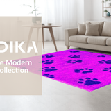 Ultra Soft Area Rug, Non Slip, Stain Resistant, Washable Area Rugs for Living Room, Bedroom, Vibrant Claw Print Decorative Theme(Pink)