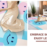 Ultra Soft Area Rug, Non Slip, Stain Resistant, Washable Area Rugs for Living Room, Bedroom, Whimsical Colorful Character Pattern(Blue)