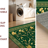 Ultra Soft Area Rug, Non Slip, Stain Resistant, Washable Area Rugs for Living Room, Bedroom, Rustic Wildlife Inspired Decor(Green)