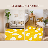 Ultra Soft Area Rug, Non Slip, Stain Resistant, Washable Area Rugs for Living Room, Bedroom, Elegant Cozy Shaggy Appeal(Yellow)