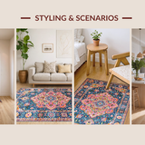 Colorful Retro Floral(Blue)