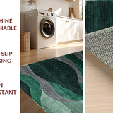 Luxurious Light Green Flowing Design(Green)