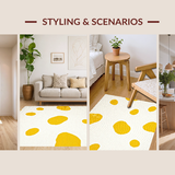 Ultra Soft Area Rug, Non Slip, Stain Resistant, Washable Area Rugs for Living Room, Bedroom, Delightful Fun Design Accent(Yellow)