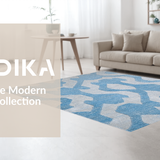 Ultra Soft Area Rug, Non Slip, Stain Resistant, Washable Area Rugs for Living Room, Bedroom, Graceful Bow Tie Rug Aesthetic Preppy Decor Cute Girly Bathroom Carpet(Blue)