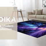 Ultra Soft Area Rug, Non Slip, Stain Resistant, Washable Area Rugs for Living Room, Bedroom, Enchanting Outer Space Artwork(Purple)