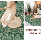 Luxurious Low Pile Medallion Motif(Green)