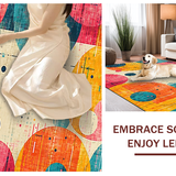 Joyful Round Interactive Floor Cushions(Yellow)