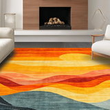 Ultra Soft Area Rug, Non Slip, Stain Resistant, Washable Area Rugs for Living Room, Bedroom, Contemporary Fluffy Textured Style(Orange)