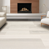 Ultra Soft Area Rug, Non Slip, Stain Resistant, Washable Area Rugs for Living Room, Bedroom, Elegant Subtle Chunky Knit Appeal(Beige)