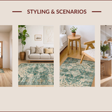 Vintage Inspired Earthy Geometric Motif(Green)