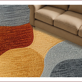 Ultra Soft Area Rug, Non Slip, Stain Resistant, Washable Area Rugs for Living Room, Bedroom, Modern Brown Gray Bedroom Plush Swirl Carpet(Gold)