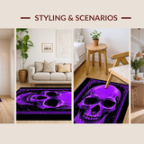 Ultra Soft Area Rug, Non Slip, Stain Resistant, Washable Area Rugs for Living Room, Bedroom, Enigmatic Dark Symbolism Rug(Purple)