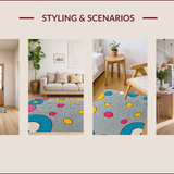 Ultra Soft Area Rug, Non Slip, Stain Resistant, Washable Area Rugs for Living Room, Bedroom, funky tufted cat rug(Gray)
