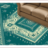Ultra Soft Area Rug, Non Slip, Stain Resistant, Washable Area Rugs for Living Room, Bedroom, Vintage Style Entryway Washable Soft Area Rug(Green)
